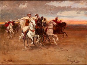 Charging Cavaliers (öljy kankaalle)