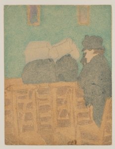 Hahmoja kirkossa (akvarelli ja lyijykynä) tekijältä Gwen John