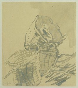 Kalastajakorit (harmaa pesu paperilla) tekijältä Gwen John