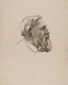Rodinin pää (hiili paperille) tekijältä Gwen John