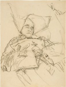 Kuoleva nunna (konttikynä paperille) tekijältä Gwen John