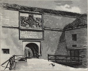 Komárnon vanhan linnoituksen portti, 1890-luku tekijältä Gyula Háry