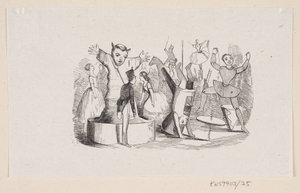Illustration til "Den standhaftige Tinsoldat" i H.C. Andersen, "Eventyr og Historier", Bind 1 tekijältä H.P. Hansen