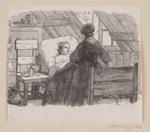 Kuvitus "Five from a hernetanko" H.C. Andersen, "Satuja ja tarinoita", osa 2 tekijältä H.P. Hansen