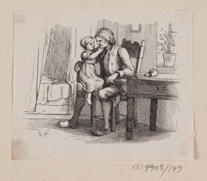 Kuvitus "Ib ja pieni Christine" H.C. Andersen, "Satuja ja tarinoita", osa 2 tekijältä H.P. Hansen