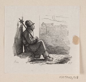 Kuvitus "Lykkens Kaloskerille" H.C. Andersen, "Satuja ja tarinoita", osa 1 tekijältä H.P. Hansen