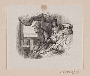 Kuvitus "Lykkens Kaloskerille" H.C. Andersen, "Satuja ja tarinoita", osa 1 tekijältä H.P. Hansen