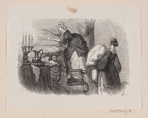 Kuvitus "Prinsessa herneellä" H.C. Andersen, "Satuja ja tarinoita", osa 1