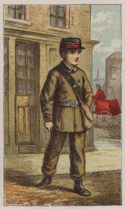 Telegraph Boy (väri litho) tekijältä H.W. (after) Petherick
