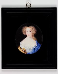 Lady Margaret Cavendish, myöhemmin Newcastlen herttuatar (akvarelli norsunluussa)