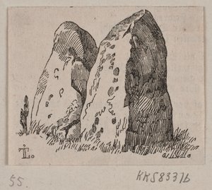 Kuvitus "Kivimonumenteille" tekijältä H. C. Henneberg