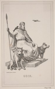 Odin. Kuvitus Fabriciuksen Tanskan historiaan 1, 112.