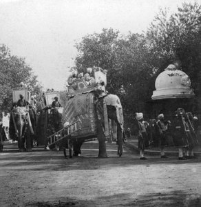 Punjabi-prinsessa norsukulkueessa, Delhi, Intia, 1900-luku.