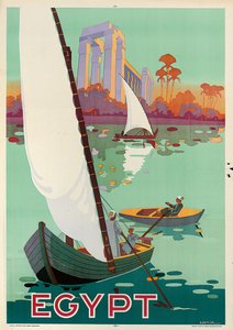 Egyptin mainosjuliste (värilitografia) tekijältä H. Hashim