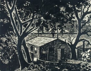 Nimetön (talo metsässä) tekijältä H. Lyman Sayen