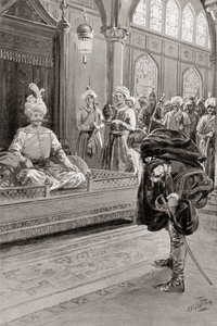 Sir Anthony Shirley vierailee Shah Abbas Suuren hovissa Persiassa vuonna 1599, Hutchinsonin kansojen historiasta, pub.1915