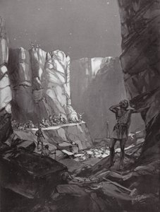 Ateenalaisten katastrofit Sisiliassa, eKr. 413 (litografia) tekijältä H. M. (after) Burton