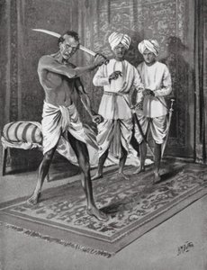 Malik Naib Kafurin viimeinen teko, AD 1316 (litografia) tekijältä H. M. (after) Burton