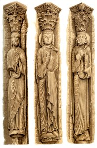 Le Mansin katedraalin ulkokoriste, Le Mans, Ranska, 1400-luku 1849.