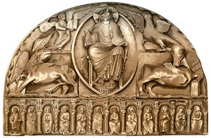 Le Mansin katedraalin ulkokoriste, Le Mans, Ranska, 1400-luku 1849.