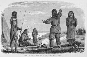 Tenan-Kutchin ja Kutcha-Kutchin, "Alaska ja sen resurssit", William H. Dall, kaiverrus John Andrew, pub. 1870