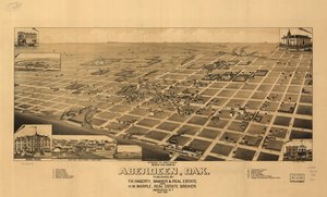 Aberdeenin lintuperspektiivistä, Dak. LOC 75696570 tekijältä H. Wellge