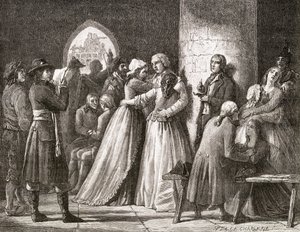 Tuomittujen vetoomus, 1794, Louis Blancin (1811-82) teoksesta "Histoire de la Revolution Francaise", kaiverrettu Paul Jonnard (k.1902) 1847-62 tekijältä H. de la Charlerie