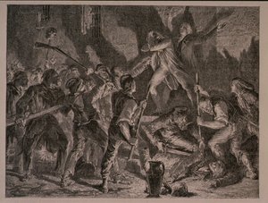 Teurastus vankiloissa syyskuussa 1792, kaiverrus Jean-Baptiste Charles Carbonneau (s.1815)