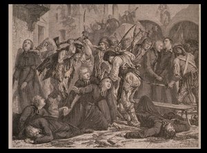 Pappien verilöyly syyskuussa 1792, kaivertanut Charles Maurand