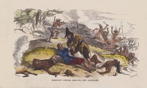 Robinson Crusoe pelastaa espanjalaisen (värillinen kaiverrus) tekijältä after Hablot Knight Browne