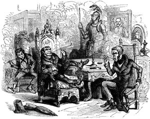 Charles Dickensin "Old Curiosity Shop" tekijältä Hablot Knight Browne