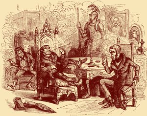 Charles Dickensin "Old Curiosity Shop" tekijältä Hablot Knight Browne