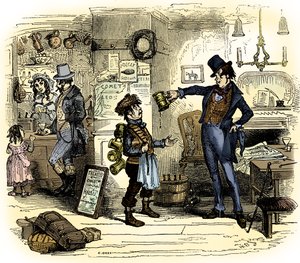 Charles Dickensin "The Old Curiosity Shop" tekijältä Hablot Knight Browne