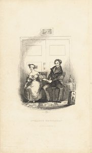Charles Dickensin (1812-70) Etukappale elokuvaan The Strange Gentleman: A Comic Burletta tekijältä Hablot Knight Browne