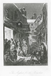 Lontoon kadut: Asylum for the Houseless (kaiverrus).