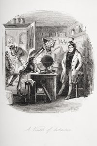 Erityinen vierailija, kuvitus Charles Dickensin (1812-70) "Dombey and Son" -julkaisusta, joka julkaistiin ensimmäisen kerran 1848 (litho) tekijältä Hablot Knight Browne