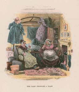 Kuvitus Martin Chuzzlewit -teokseen tekijältä Hablot Knight Browne