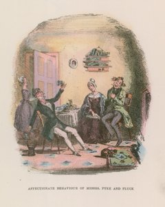Kuvitus Nicholas Nicklebylle tekijältä Hablot Knight Browne
