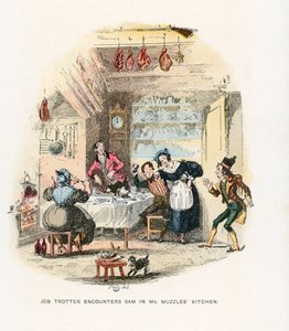 Kuvitus Pickwick Papersille tekijältä Hablot Knight Browne