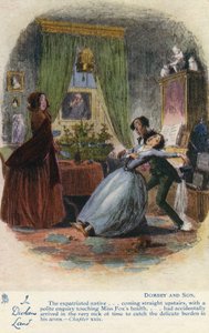 Dickens Landissa - Dombey and Son -postikortti, n. 1907 tekijältä Hablot Knight Browne