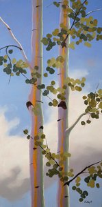 Aloft, n. 2024 (öljy kankaalle) tekijältä Hadley Rampton