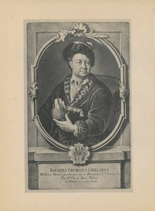 Luonnontieteilijä, kasvitieteilijä ja maantieteilijä Johann Georg Gmelinin muotokuva 1709-1755, 1700-luvun puoliväli. tekijältä Haid