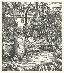 Itävallan arkkiherttua Maximilian saapuu Utrechtiin tekijältä Hans (after) Burgkmair