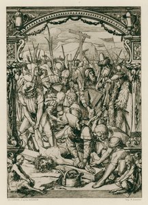 Jeesus Kristus, naulattu ristille (kaiverrus) tekijältä Hans (after) Holbein the Younger