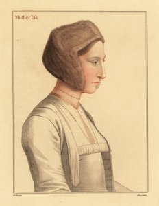 Margaret Clement, Thomas Moren kasvattitytär, 1812 (kaiverrus) tekijältä Hans (after) Holbein the Younger