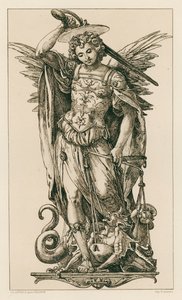 Saint Michael (kaiverrus) tekijältä Hans (after) Holbein the Younger