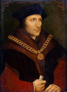 Sir Thomas More n. 1600 (öljy kankaalle) tekijältä Hans (after) Holbein the Younger