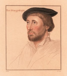Sir Thomas le Strange Hunstantonista, Norfolkin korkea sheriffi, 1812 (kaiverrus) tekijältä Hans (after) Holbein the Younger