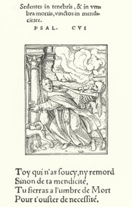 The Mendicant Friar eli munkki (kaiverrus) tekijältä Hans (after) Holbein the Younger
