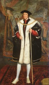 Thomas Howard, Norfolkin kolmas herttua, käyttää sukkanauhaa (öljy kankaalle) tekijältä Hans (after) Holbein the Younger